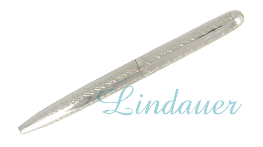 Versilberter Kugelschreiber – Glattes Design, 14 Cm Lang, Handgefertigt, Eleganter Stift Für Damen