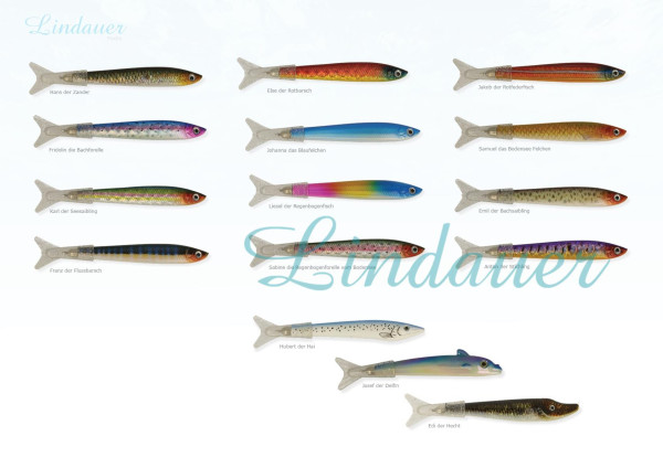 Fischkugelschreiber 24 x sortiert