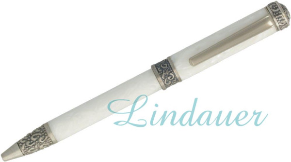 Kugelschreiber aus weißem Acryl, Art weißemPerlmut
