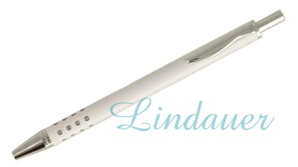 Lindauer Mini-Kugelschreiber weiß glänzend