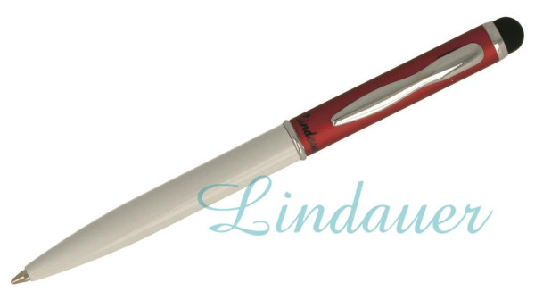 Mini-Kugelschreiber Touch rot weiß
