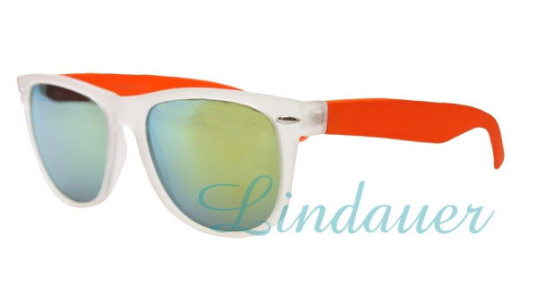 Sonnenbrille, transparent/orange