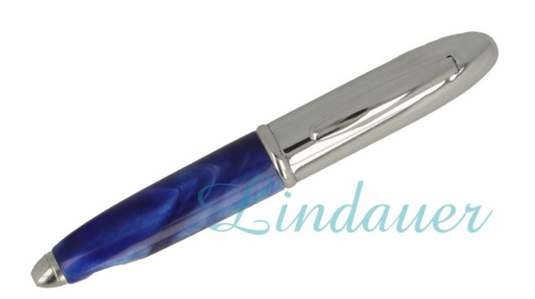 Acryl-Mini Kugelschreiber, blau marmoriert